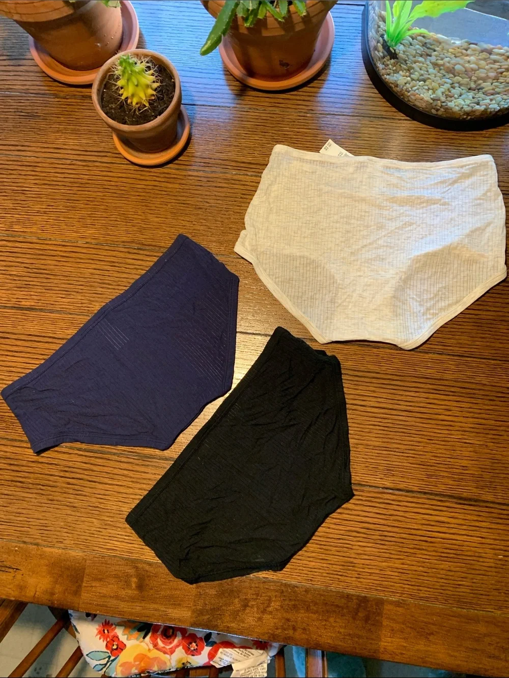 Womens Aerie Boy Briefs - Navy, Black & Light Gray three pairs! NWT